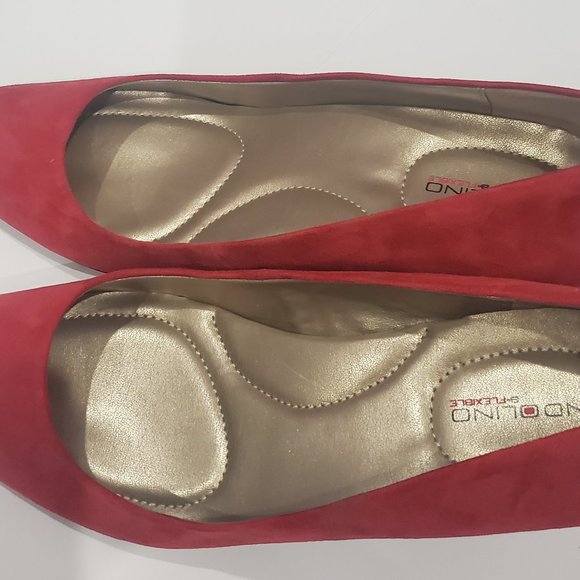 NEW ✅ BANDOLINO Red Suede Classic Pump Heel Shoes 8.5 ✨ NEW - Picture 7 of 9